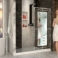 DreamLine Platinum Linea Mira in. W in. H egyetlen Panel keret nélküli zuhany képernyő polírozott rozsdamentes acélból