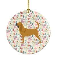 Bloodhound Boldog Karácsonyt Kerámia Dísz
