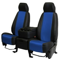 CalTrend hátsó szilárd Pad szénszálas üléshuzatok 2002-hez-Nissan Frontier-NS313-04FC Kék betét fekete díszítéssel