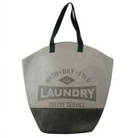 Otthoni alapok Deluxe Service Wash Dry Fold vászon mosoda, szürke